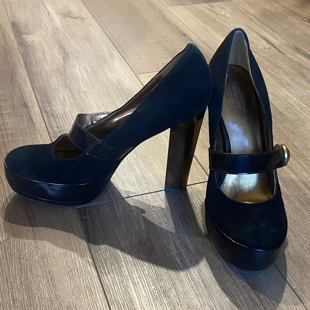 Coach Black Platform Heels